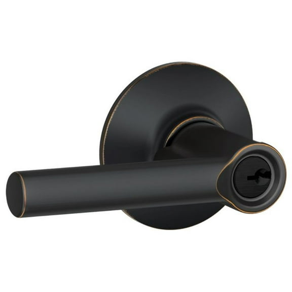 Schlage F80-Brw Broadway Single Cylinder Keyed Entry Storeroom Door Lever Set - Bronze
