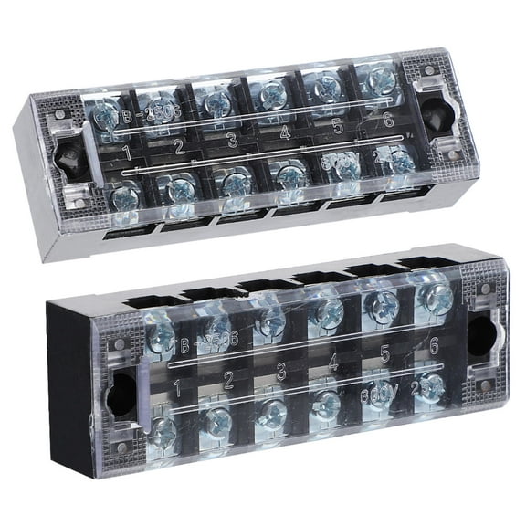 WHAMVOX  5 Pcs Copper Terminal Din Rail Block Square Crimping Terminals