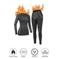 thumbnail image 2 of ANFERRY Womens Ski Thermal Set Sweat Wicking Seamless Warm Outfit Sets Crew Neck Base Layers Fall Winter, 2 of 9