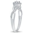 thumbnail image 4 of FB Jewels Sterling Silver Womens Round Diamond Halo Promise Ring 1/5 Cttw, 4 of 4