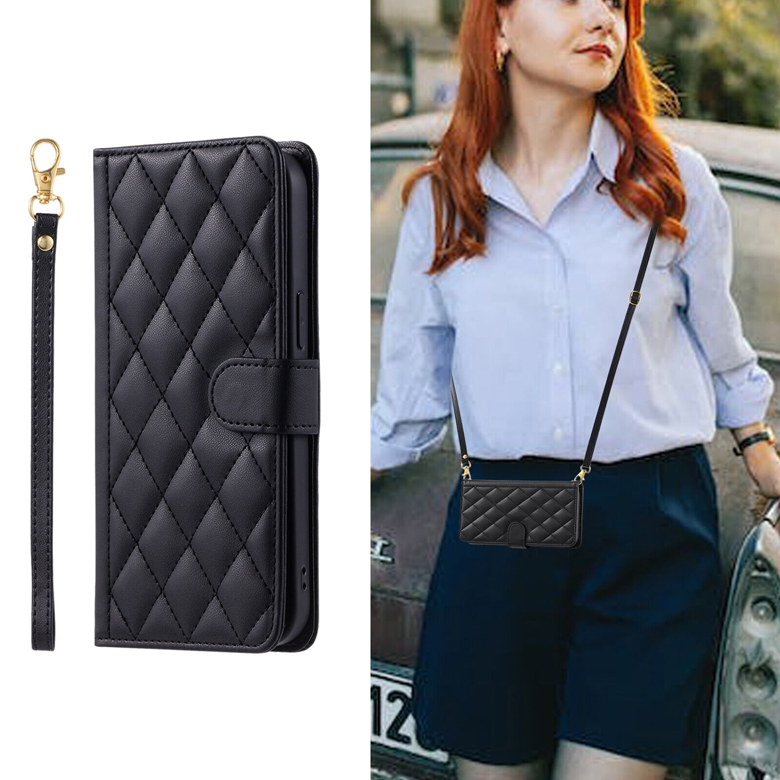 Samsung Galaxy Note 10 Plus Case ,Wallet Cover Crossbody Lanyard