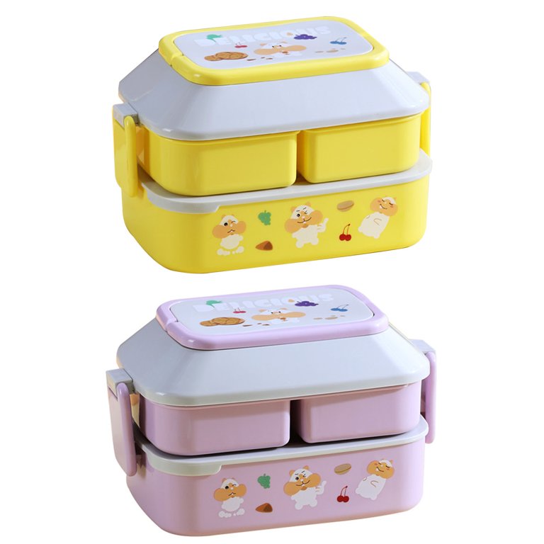 TINYSOME Portable Lunch Box Compartment Bento Organizer with Handle and  Buckles for School Office Students Microwave Food Holder