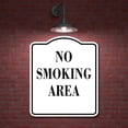 thumbnail image 2 of NO SMOKING AREA WB Aluminum Composite Sign 8.5''x10'', 2 of 8