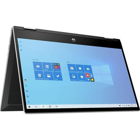 HP 2021 Pavilion X360 2-in-1 14" HD Touchscreen Convertible Laptop, Intel Core i3-1115G4 Processor, 8GB RAM, 128GB SSD, HDMI, WiFi 5, Webcam, Windows 10 Home, Silver, W/IFT 32GB Flash Drive