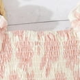thumbnail image 6 of KAUOD Ruffle Ruched Romper for Toddler Girls Baby Boys Puff Sleeve Smocked Dress with Headband Summer Clothes Jumpsuit, 6 of 9
