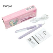 OTVIAP Original Travel Size 0.7 Ceramic & Plastic Flat Iron Hair Straightener, Purple