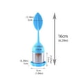 thumbnail image 3 of Less Than 5 Food Storage Tea Infuser ，Silicone Handle Stainless Steel Strainer with Drip Tray, 3 of 4