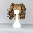 thumbnail image 2 of Unique Bargains Human Hair Wigs for Women 14" Curly Wig with Wig Cap Shoulder Length Brown, 2 of 6