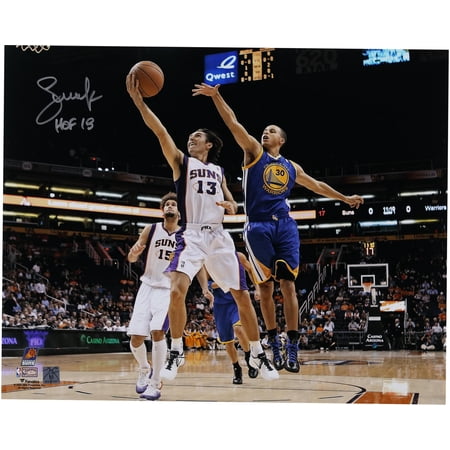 Steve Nash Phoenix Suns Autographed 16 x 20 Layup vs. Golden State Warriors Photograph with HOF 18 Inscription – Fanatics Authentic Certified