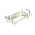 thumbnail image 5 of WeiLaiKeQi Serving Tray Vanity Tray Elegant Serving Platter for Kitchen Bathroom Office Silver, 5 of 9