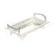 thumbnail image 5 of Bandeja rectangular para servir, frutero, bandeja para mostrador de cocina, elegante para servir para comedor, dormitorio, baño, pastel, maquillaje Plata, 5 of 9