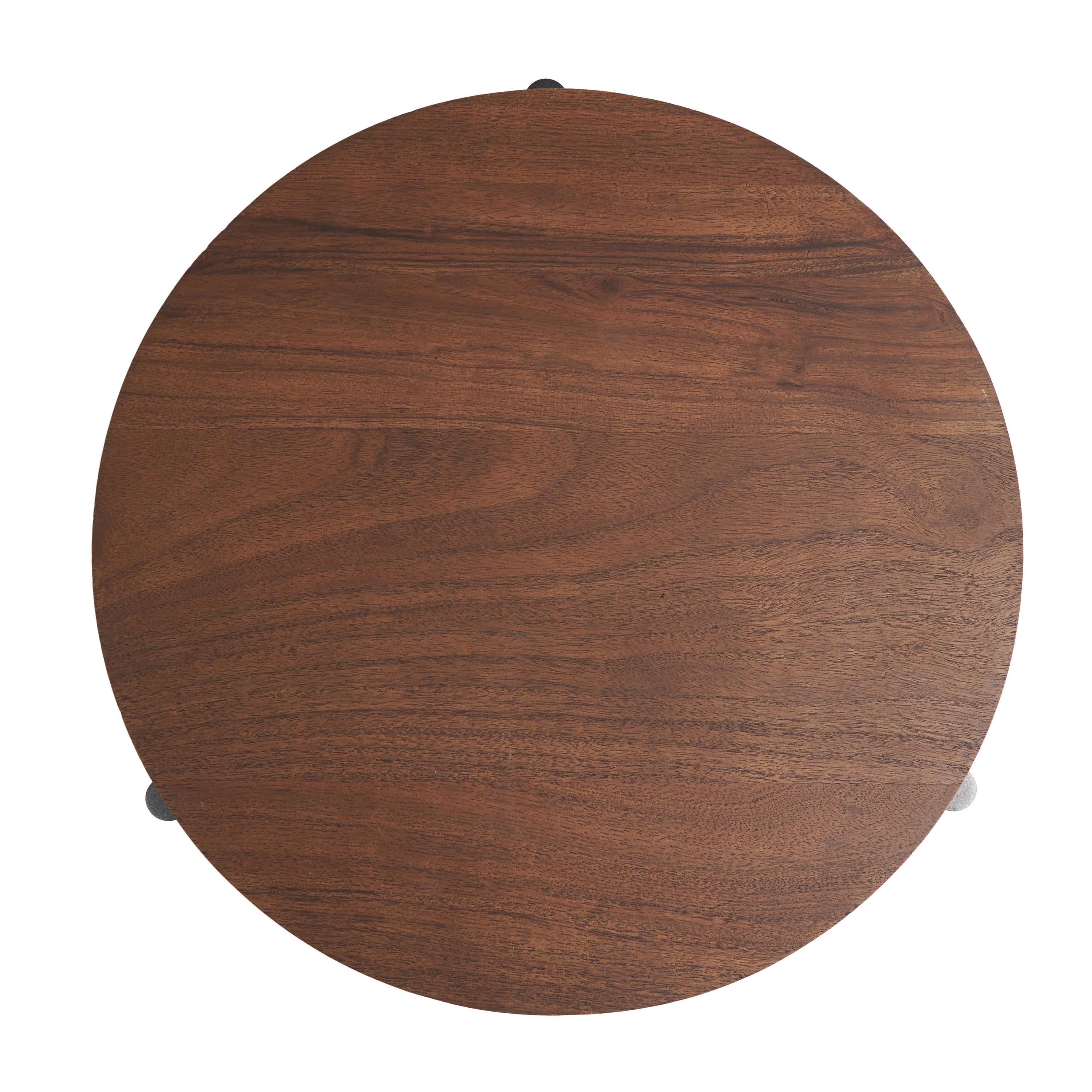 DecMode 12" x 12" Brown Wood  Tray with Black Metal Legs, 1-Piece