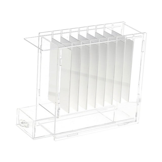 Vitrina para pestañas postizas, contenedor de exhibición de pestañas, 8 rejillas, estuche de almacenamiento para extensiones de pestañas, para grupos