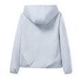 thumbnail image 5 of Zip Up Rain Jacket Women Lightweight Waterproof Hooded Jacket Casual Windbreaker Outdoor Raincoat, M, 5 of 6