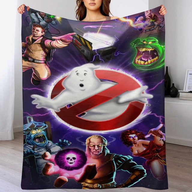 Manta de los Cazafantasmas, súper suave, acogedora y cálida manta de felpa para niños y niñas, mantas de franela ligeras y difusas para sofá, cama, viajes, camping, regalos de 40 x 30 pulgadas