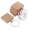 thumbnail image 3 of 5 paquetes de etiquetas de madera natural con grabado en blanco para llaveros hechos a mano. cuadrado 37x37mm, 3 of 8