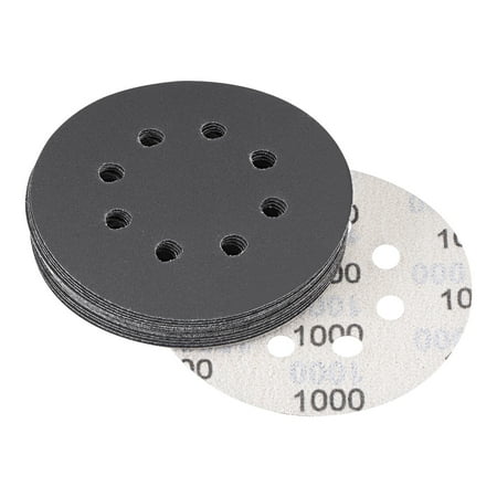 

Uxcell 5 Inch 1000 Grit 8 Hole Wet/Dry Silicon Carbide Hook and Loop Round Sanding Discs 15 Pack