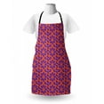thumbnail image 3 of Paisley Apron, Oriental Themed Pattern of Motif with Floral Inspirations, Unisex Kitchen Bib with Adjustable Neck for Cooking Gardening, Adult Size, Magenta and Multicolor, by Ambesonne, 3 of 4