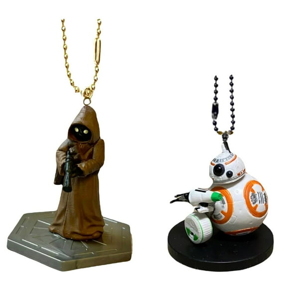 Star Wars Jawa & BB8 Keychain Dangler Ornament Figure Pvc Charm Scientist Droids New