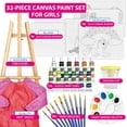 thumbnail image 2 of KEFF Kids Painting Set - Toddler Paint Kit with Non Toxic Acrylic Paints, Pre-Drawn Canvas Boards, Easel, Brushes, Palette & Smock for Girls and Boys, 2 of 7