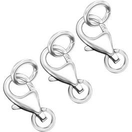 925 Sterling Silver Lobster Claw Clasp with Closed Jump Rings Necklace Clasps and Closures Suitable for Jewelry Making Necklaces Bracelet Made in