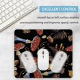thumbnail image 5 of Black Mushroom Leaves Mouse Pad Vintage Washable Autumn Design, NonSlip Rubber Base, 9.5x7.9 Inch, Ideal for Gaming, Office, and Laptop Use, Adds a Rustic Charm, 5 of 6