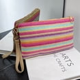 thumbnail image 3 of Bolso tipo sobre para mujer, colorido bolso de mano de playa tejido a mano para ir de compras (estilo 3) Ehuebsd Para Estrenar, 3 of 8