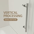 thumbnail image 6 of 56–60" W × 60" H Fully Frameless Sliding Bathtub Door, 5/16" (8 mm) Tempered Glass with Explosion-Proof Film, Chrome Finish, 6 of 10