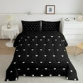thumbnail image 2 of Manfei Cartoon Loves Pattern Bedding Comforter Set,Happy Valentines Day Twin Comforter Sets,White Black Bedding Set For Girls Boys,Luxury Bedroom Decor Reversible,2pcs, 2 of 8