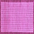 thumbnail image 1 of Ahgly Company Indoor Square Checkered Purple Modern Area Rugs, 4' Square, 1 of 4