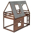 thumbnail image 6 of House-shaped Twin Bunk Bed In Oak & Smoky Grey - Roof, , 2 Windows Wood Construction For Bedroom, 6 of 6