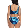 thumbnail image 2 of Honeii Blue Yin And Yang Print Women’s Bikini Set,Two Piece Swimsuit Bathing Suits,Stylish High Elasticity Swimwear for Beach and Pool, 2 of 6