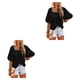 thumbnail image 1 of Qarigey Blusa informal para mujer, camisa para niñas, Club, playa, vacaciones, viajes, transpirable, básica, para el hogar, ropa Type11 NO11, 1 of 6