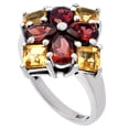 thumbnail image 4 of Natural Hessonite Garnet & Citrine 925 Sterling Silver Ring s.9 Jewelry DGR1137_E_9 R-1021, 4 of 7