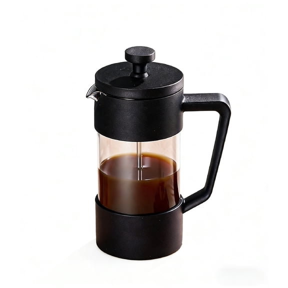French Press Coffee Maker with 3-Layer Filtration, 0.12 Inch Thick Borosilicate Glass, 304 Stainless Steel Filter, Multi-Purpose