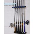 thumbnail image 2 of Vertical Fishing Rod Rack - 6-Rod Storage Wall-Mounted Holder for Garage & Boat - Blue, 2 of 12
