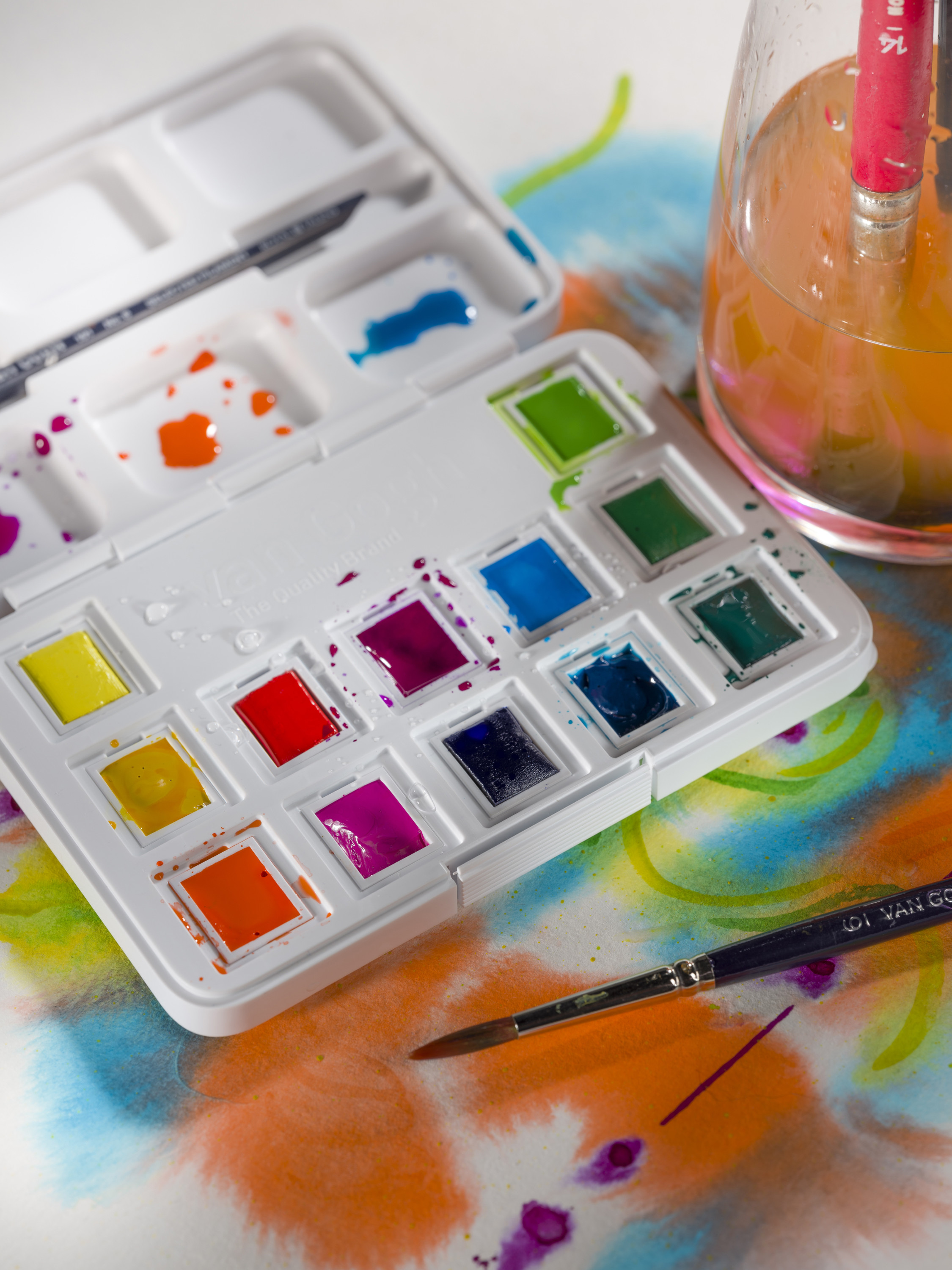 Van Gogh Watercolor Pan Set, 12-Colors, Vibrant Colors