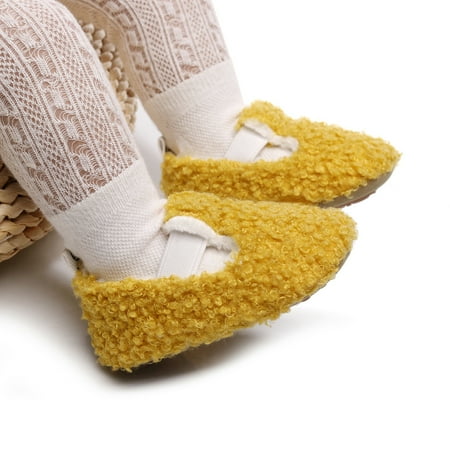 

Baby Boys Girls Casual Single Shoes Plush Cotton First Walkers Shoes