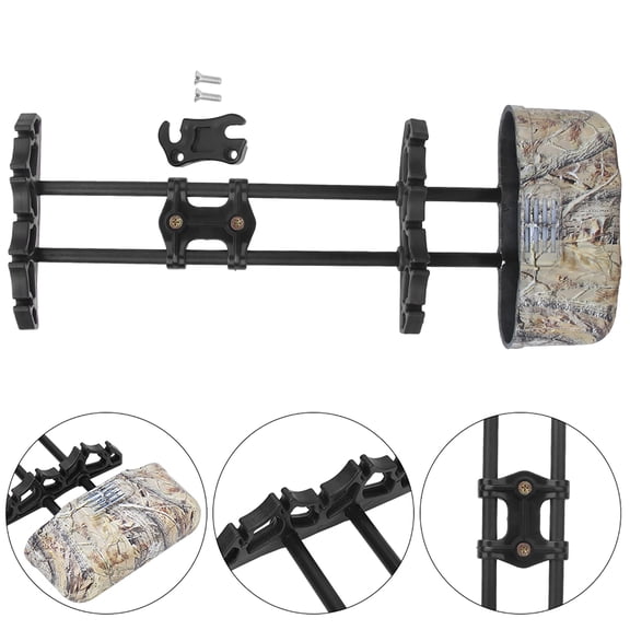 M Buder Archery Hunting Quick Release 5 Arrows Quiver for Compound Bows Camo Arrow Holder Container Lightweight ABS Plastic Archery Gear Accessory for Outdoor Target Practice and Bowhunting
