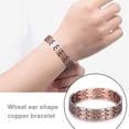 thumbnail image 4 of Brazalete geométrico Minnieouse para hombre cobre cadenas de trigo moda Retro, 4 of 6