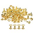 thumbnail image 1 of Unique Bargains 100 Sets Leather Rivets 8mm Double Cap Rivets 10mm Height Metal Studs Rivet, Gold Tone, 1 of 5