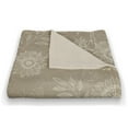 thumbnail image 3 of Creative Products Taupe Sunflower Icons 50 x 60 Coral Fleece Blanket, 3 of 3