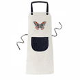 thumbnail image 1 of Kite 3D dans le Style Chinois Tablier Réglable Bavoir Coton Lin BBQ Cuisine Poche Pinafore, 1 of 3
