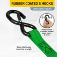 thumbnail image 3 of AUGO Retractable Ratchet Straps | 2 Heavy Duty Ratchet Straps Self Retractable Tie Down Straps with Soft Loops & Storage Bag for Motorcycle, Truck, Trailer, Cargo Van |1200 Lb Break Strength 1” x 10’, 3 of 7