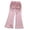 Pink, variant on Girls Casual Pants Cotton Elastic Waist Flare Split Bottom Pants Casual Long Pant Pink 5-6 Years