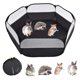 thumbnail image 1 of Parque Infantil para Animales pequeños, Valla Abierta para Ejercicios para Mascotas para Exteriores/Interiores, Accesorios para conejillos de Indias, Alambre de Metal (Negro sin Cubierta), 1 of 5