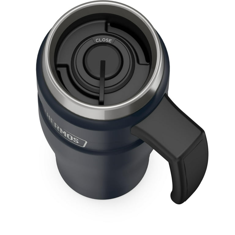 Thermos Stainless King Vacuum-Insulated Travel Mug with Handle 16oz  Midnight Blue Leak Sweat Proof - Walmart.com