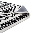 thumbnail image 3 of Modway Haku 60x96" Geometric Moroccan Tribal Area Rug in Black and White, 3 of 6