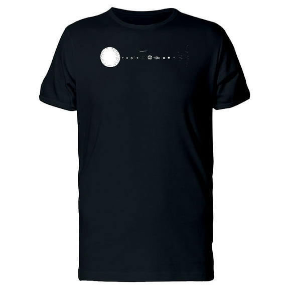 Solar System B&W Tee Men's -Image by Shutterstock