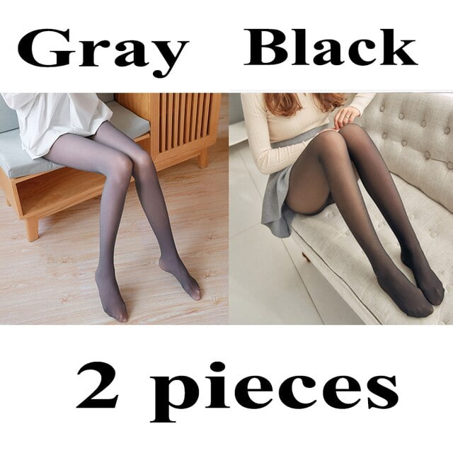 1pc Thick Fluffy Leggings For Women, Mock Thigh-high Stocking Style,  Autumn/winter